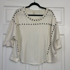 Free People Dillon Studded tee | Size Small
